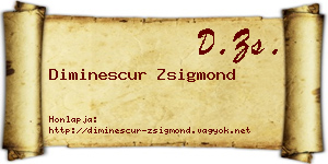 Diminescur Zsigmond névjegykártya