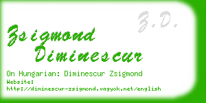 zsigmond diminescur business card